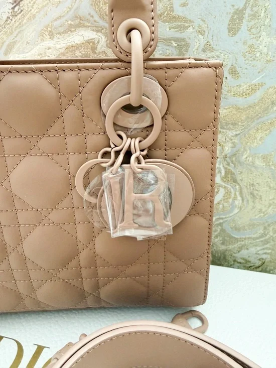 New! Christian Dior Medium  Ultra Matte Calfskin Cannage Lady Dior Bag - Picture 15 of 16